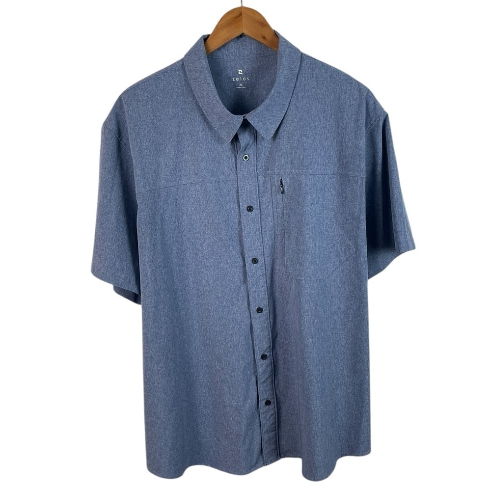 BF1058 Men’s ZELOS Performance Stretch Button Down Shirt XL